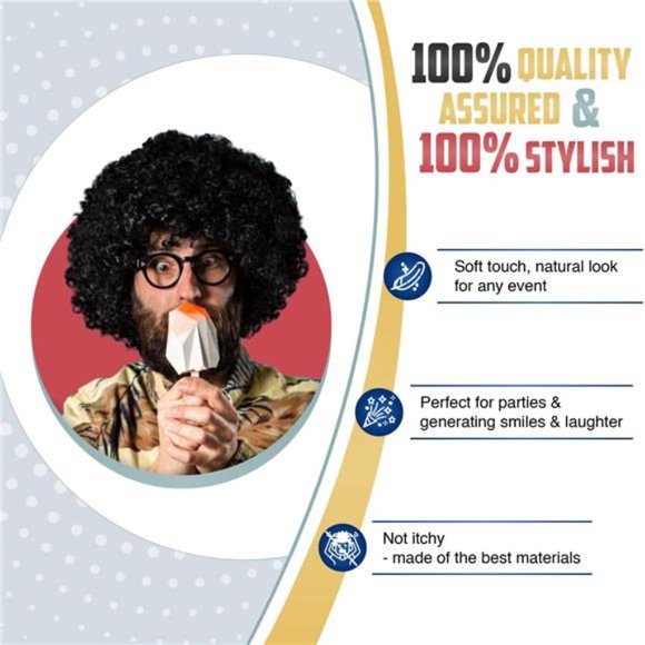 Afro Wig, Bob Ross Style Lace Front Glueless Wigs Human Hair, Heat-Resistant - Picture 7 of 7